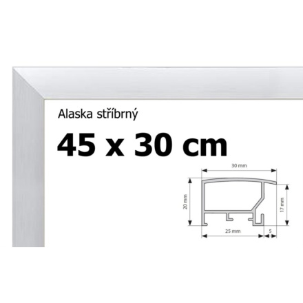 BFHM Alaska hliníkový rám 45x30cm - stříbrný 123024