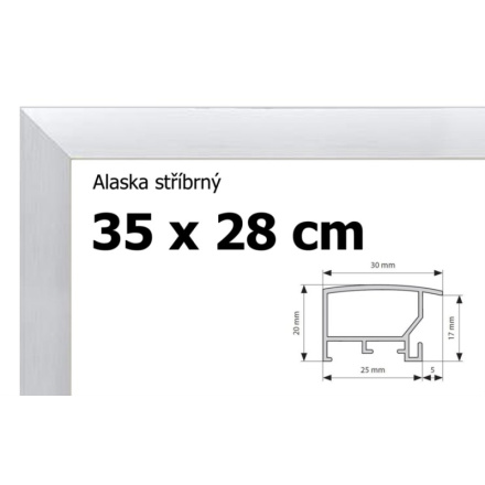 BFHM Alaska hliníkový rám 35x28cm - stříbrný 123027