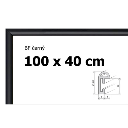 BFHM Plastový rám na puzzle 100x40cm - černý 123046