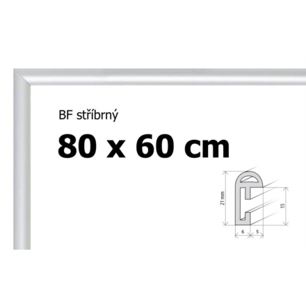 BFHM Plastový rám na puzzle 80x60cm - stříbrný 123054