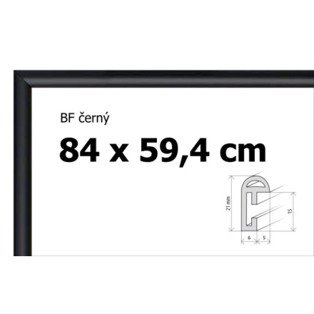BFHM Plastový rám na puzzle 84x59,4cm - černý 123059