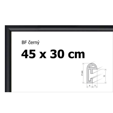 BFHM Plastový rám 45x30cm - černý 123069