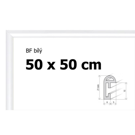 BFHM Plastový rám na puzzle 50x50cm - bílý 123081