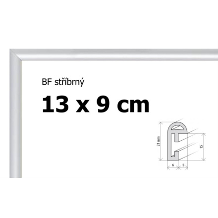 BFHM Plastový rám 13x9cm - stříbrný 123090