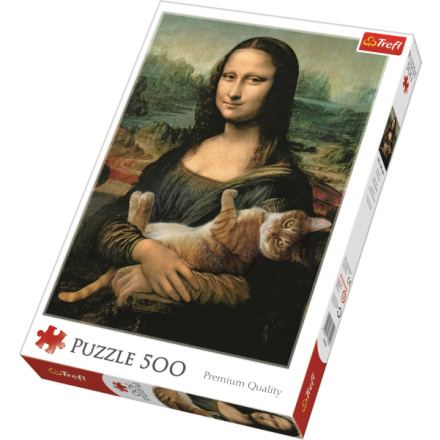 TREFL Puzzle Mona Lisa s kočkou 500 dílků 123273