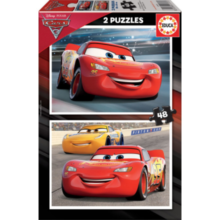 EDUCA Puzzle Auta 3: Závodní dráha 2x48 dílků 123417