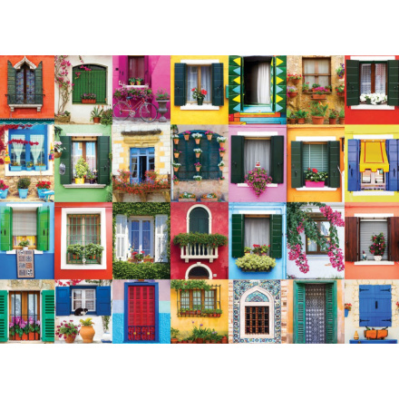 EUROGRAPHICS Puzzle Středomořská okna 1000 dílků 123578