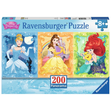 RAVENSBURGER Panoramatické puzzle Překrásné Disney princezny XXL 200 dílků 123687