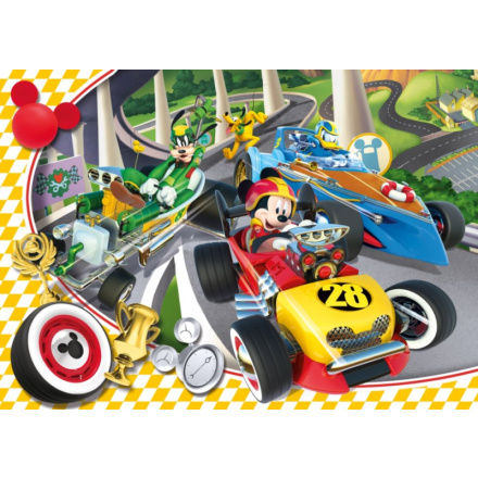 CLEMENTONI Puzzle Mickey a závodníci: Závod 15 dílků 123906