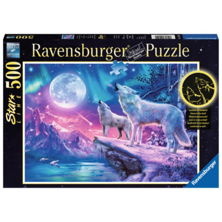 RAVENSBURGER Svítící puzzle Vytí za soumraku 500 dílků 123960
