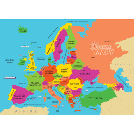 DINO Puzzle Mapy: Evropa 69 dílků 123982