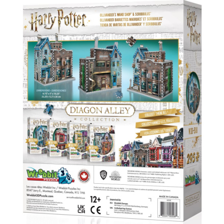 WREBBIT 3D puzzle Harry Potter: Obchod s hůlkami pana Olivandera a Scribbulus 295 dílků 124326