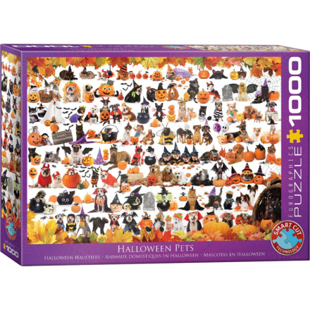 EUROGRAPHICS Puzzle Halloweenská zvířátka 1000 dílků 124697