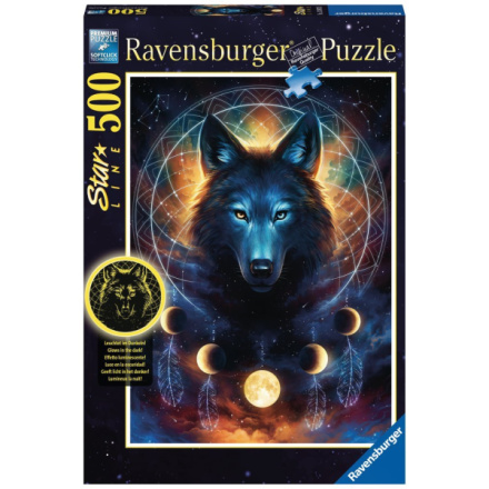 RAVENSBURGER Svítící puzzle Měsíční vlk 500 dílků 125334