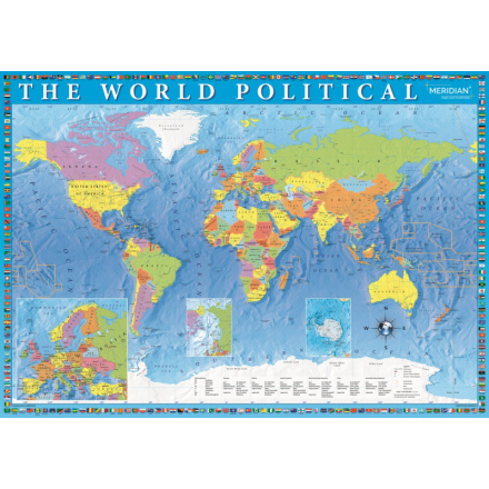 TREFL Puzzle Politická mapa světa 2000 dílků 125415