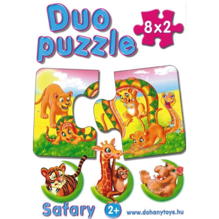 DOHÁNY Duo puzzle Safari 8x2 dílky 125688