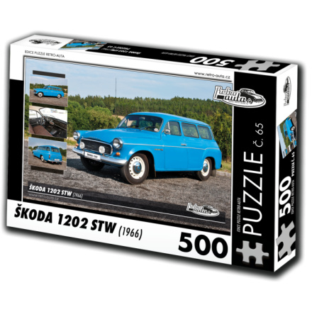 RETRO-AUTA Puzzle č. 65 Škoda 1202 STW (1966) 500 dílků 125728