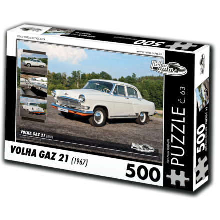 RETRO-AUTA Puzzle č. 63 Volha GAZ 21 (1967) 500 dílků 125735