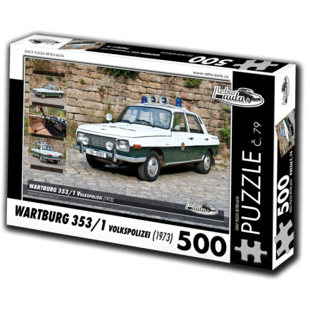RETRO-AUTA Puzzle č. 79 Wartburg 353,1 Volkspolizei (1973) 500 dílků 125737