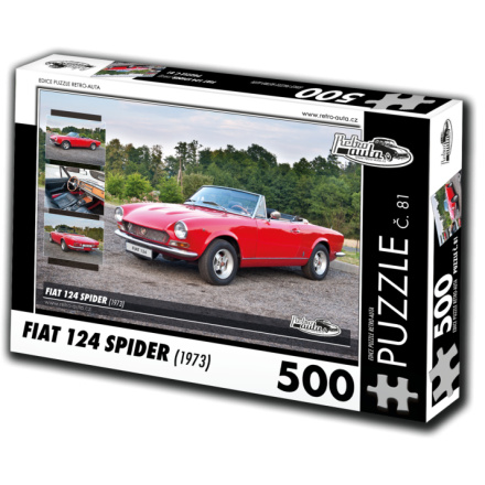 RETRO-AUTA Puzzle č. 81 Fiat 124 SPIDER (1973) 500 dílků 125743