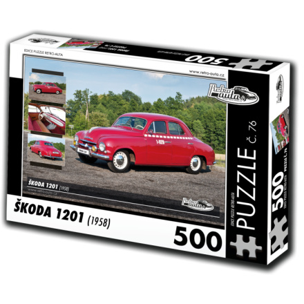 RETRO-AUTA Puzzle č. 76 Škoda 1201 (1958) 500 dílků 125746