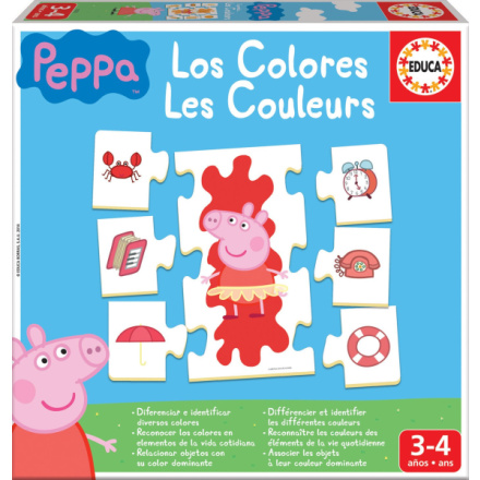 EDUCA Puzzle Prasátko Peppa: Učíme se barvy 6x7 dílků 126068