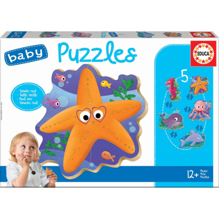 EDUCA Baby puzzle Podvodní svět 5v1 (2-4 dílky) 126090