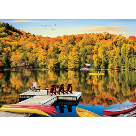EUROGRAPHICS Puzzle Chata u jezera, Quebec 1000 dílků 126155