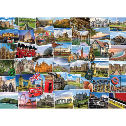 EUROGRAPHICS Puzzle Světoběžník - Velká Británie 1000 dílků 126158