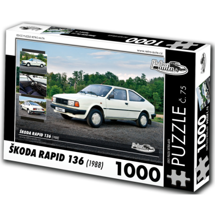 RETRO-AUTA Puzzle č. 75 Škoda RAPID 136 (1988) 1000 dílků 127276