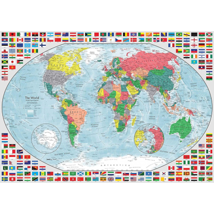 RAVENSBURGER Puzzle Barevná mapa světa 1000 dílků 128937