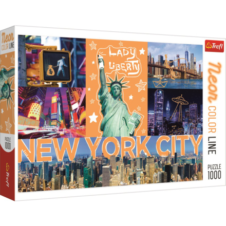 TREFL Puzzle Neon Color Line New York 1000 dílků 129478
