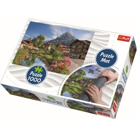 TREFL Puzzle Letní Alpy 1000 dílků + Podložka pod puzzle 129504