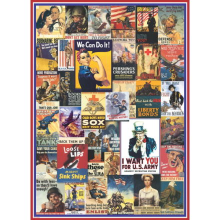 EUROGRAPHICS Puzzle Plakáty z 1. a 2. světové války 1000 dílků 129617