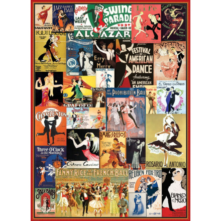 EUROGRAPHICS Puzzle Vintage plakáty z tanečních sálů 1000 dílků 129634