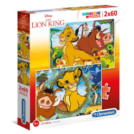 CLEMENTONI Puzzle Lví král 2x60 dílků 131248