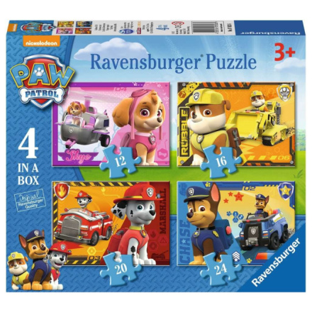 RAVENSBURGER Puzzle Tlapková patrola: Hrdinové 4v1 (12,16,20,24 dílků) 132631