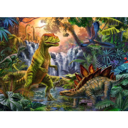 RAVENSBURGER Puzzle V říši dinosaurů XXL 100 dílků 132656