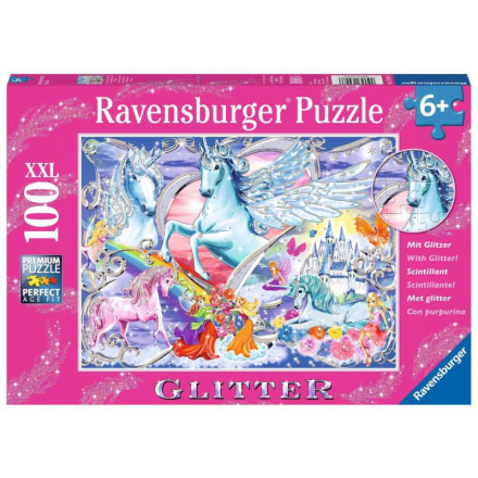 RAVENSBURGER Třpytivé puzzle Koňské snění XXL 100 dílků 132673