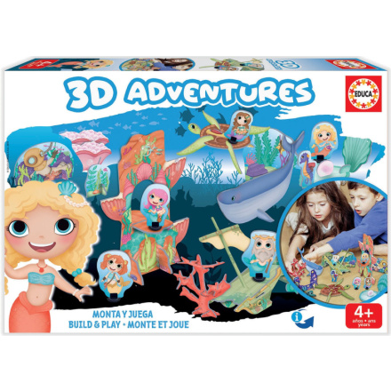 EDUCA 3D puzzle Království mořských víl 63 dílků 133150
