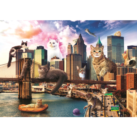 TREFL Puzzle Legrační města: Kočky v New Yorku 1000 dílků 133240