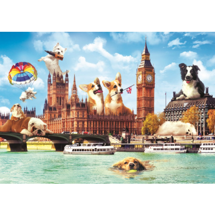 TREFL Puzzle Legrační města: Psi v Londýně 1000 dílků 133241