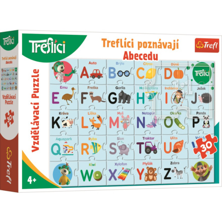 Puzzle Treflíci poznávají abecedu 30 dílků 133541