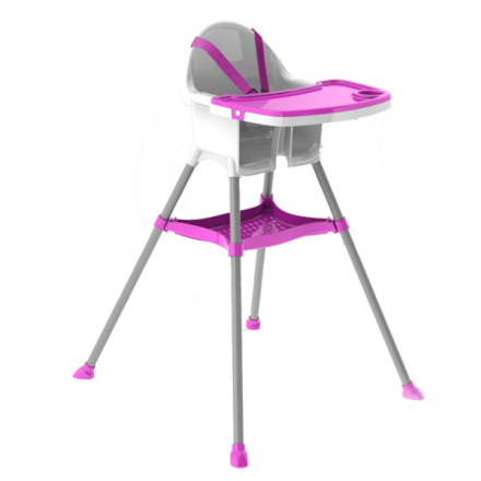 DOLONI Jídelní židlička bílo-fialová 133911