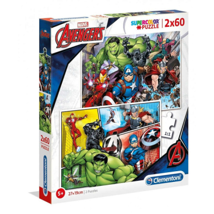 CLEMENTONI Puzzle Avengers 2x60 dílků 134216