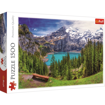 TREFL Puzzle Jezero Oeschinen, Alpy 1500 dílků 135461