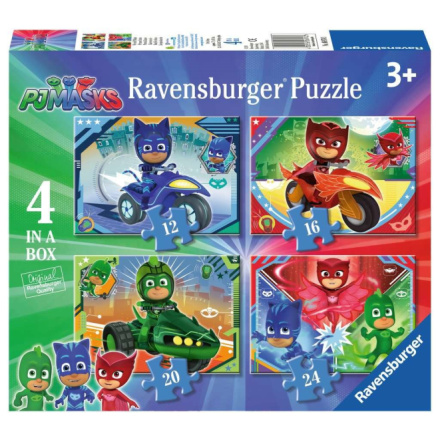 RAVENSBURGER Puzzle Pyžamasky 4v1 (12, 16, 20, 24 dílků) 135612