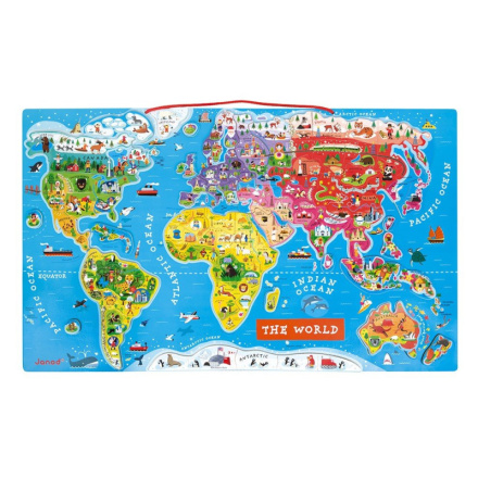 JANOD Magnetická Mapa světa v angličtině 135793