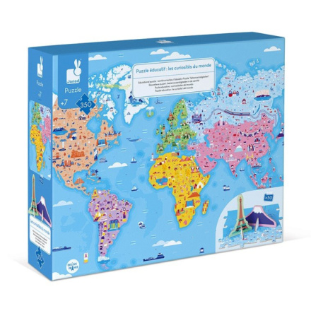 JANOD Vzdělávací puzzle Zajímavosti světa 350 dílků 135837
