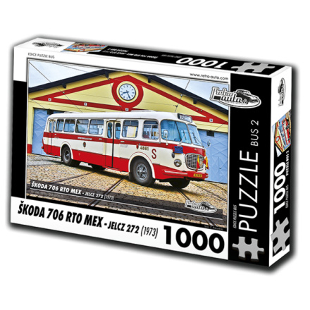 RETRO-AUTA Puzzle BUS č.2 Škoda 706 RTO MEX (1973) 1000 dílků 135939